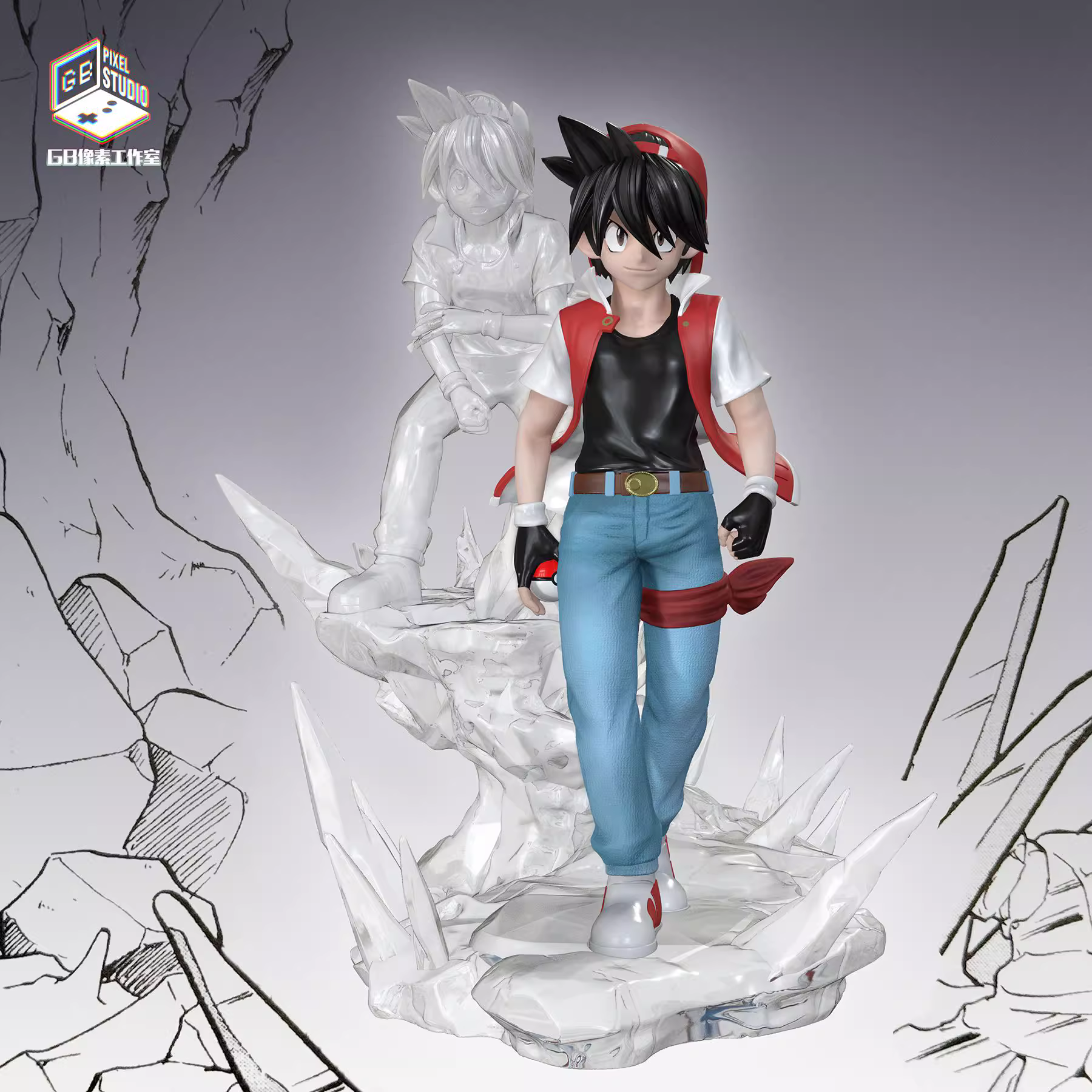 【Pre-sale】1/20 Scale Ice Shadow Red-Pokemon-GB PIXEL Studio