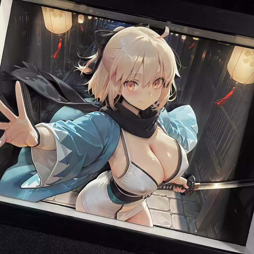 【Pre-sale】Decorative Painting of Okita Souji (Alter)-Fate/Grand Order-Black and White Studio