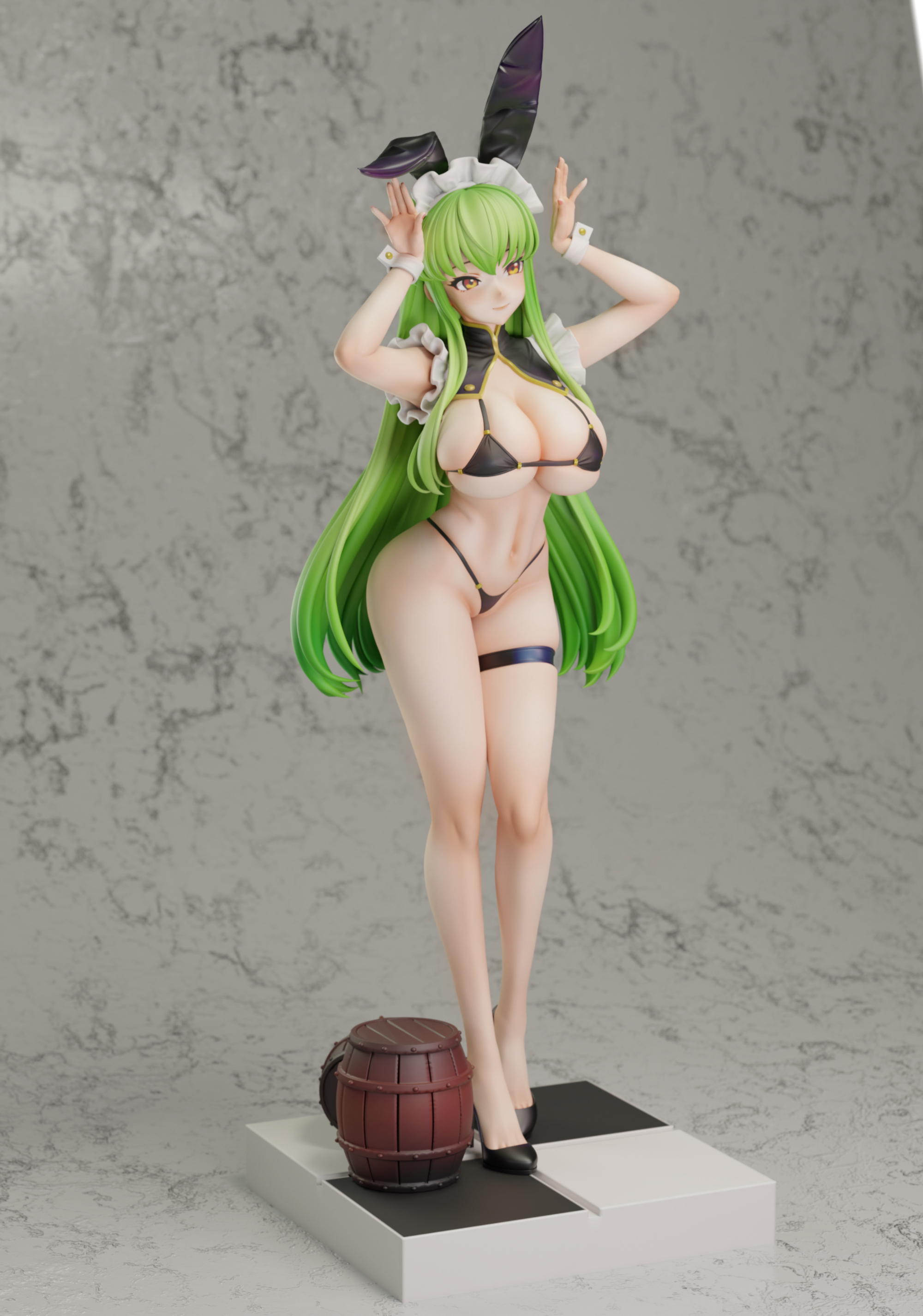 【Pre-sale】1/6 Scale Bar Bunny Girl C.C.-Green tea-studio