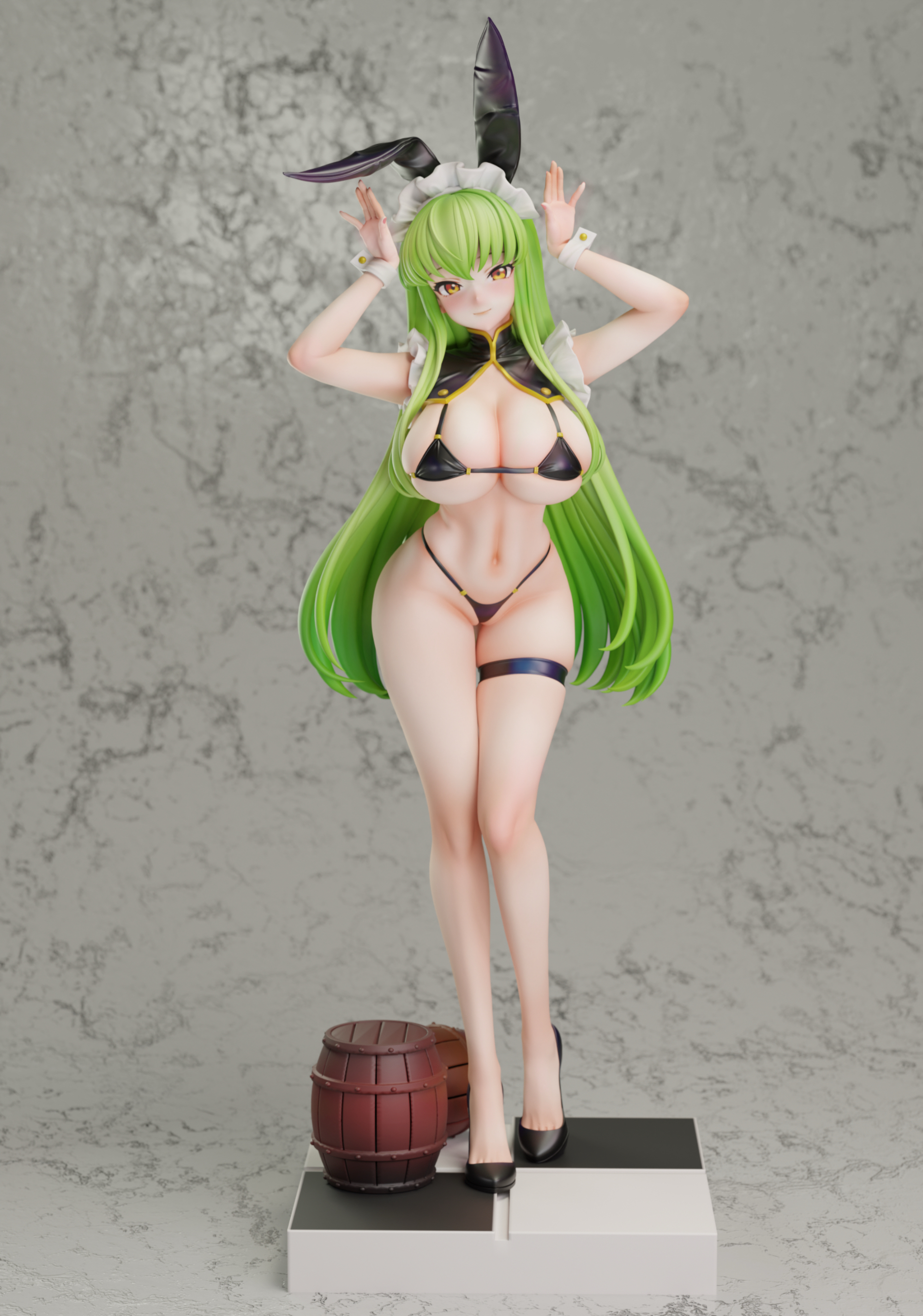 【Pre-sale】1/6 Scale Bar Bunny Girl C.C.-Green tea-studio