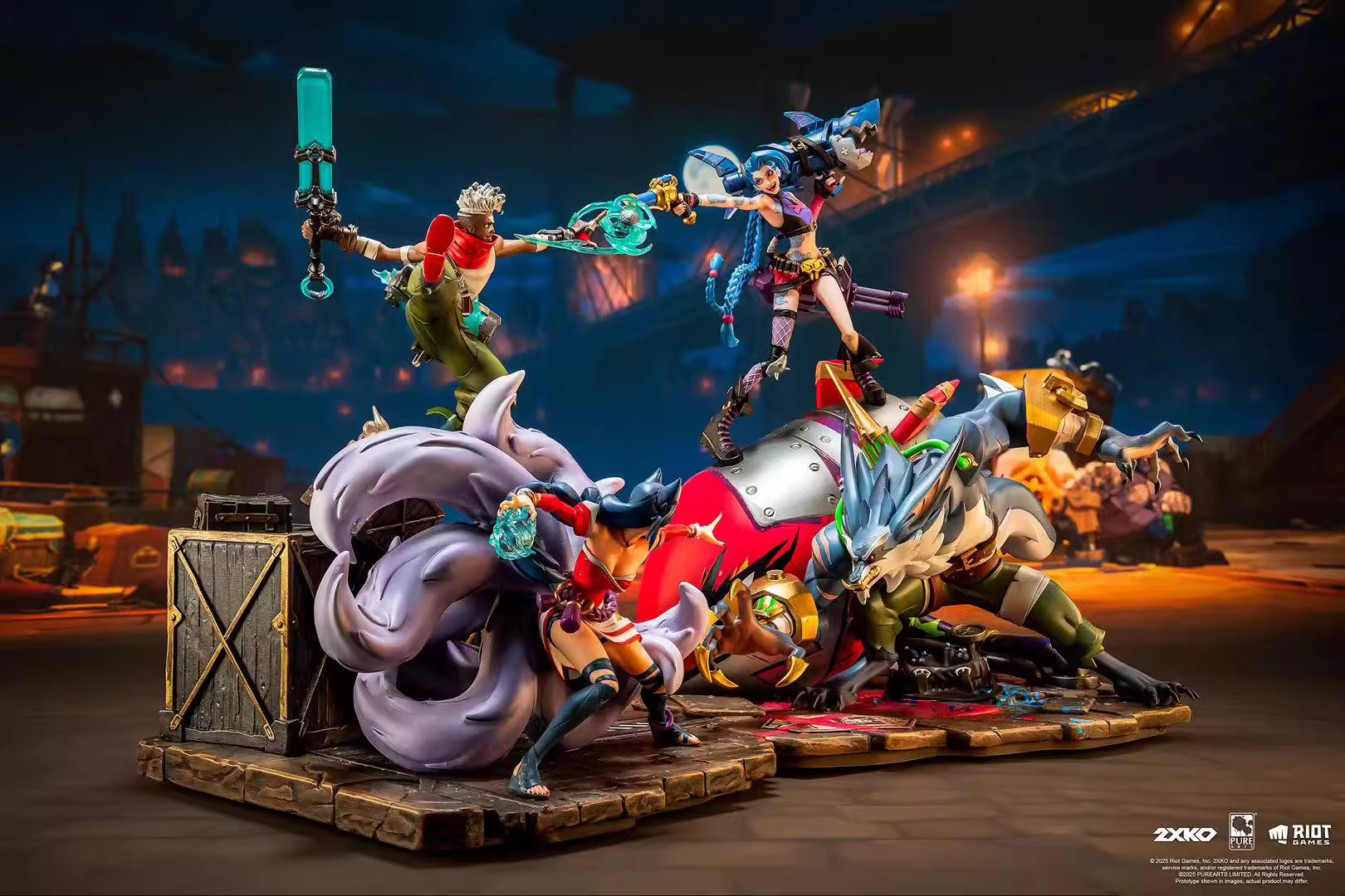 【Pre-sale】1/10 Scale Jinx and Warwick VS Ahri and Ekko-2XKO Studio