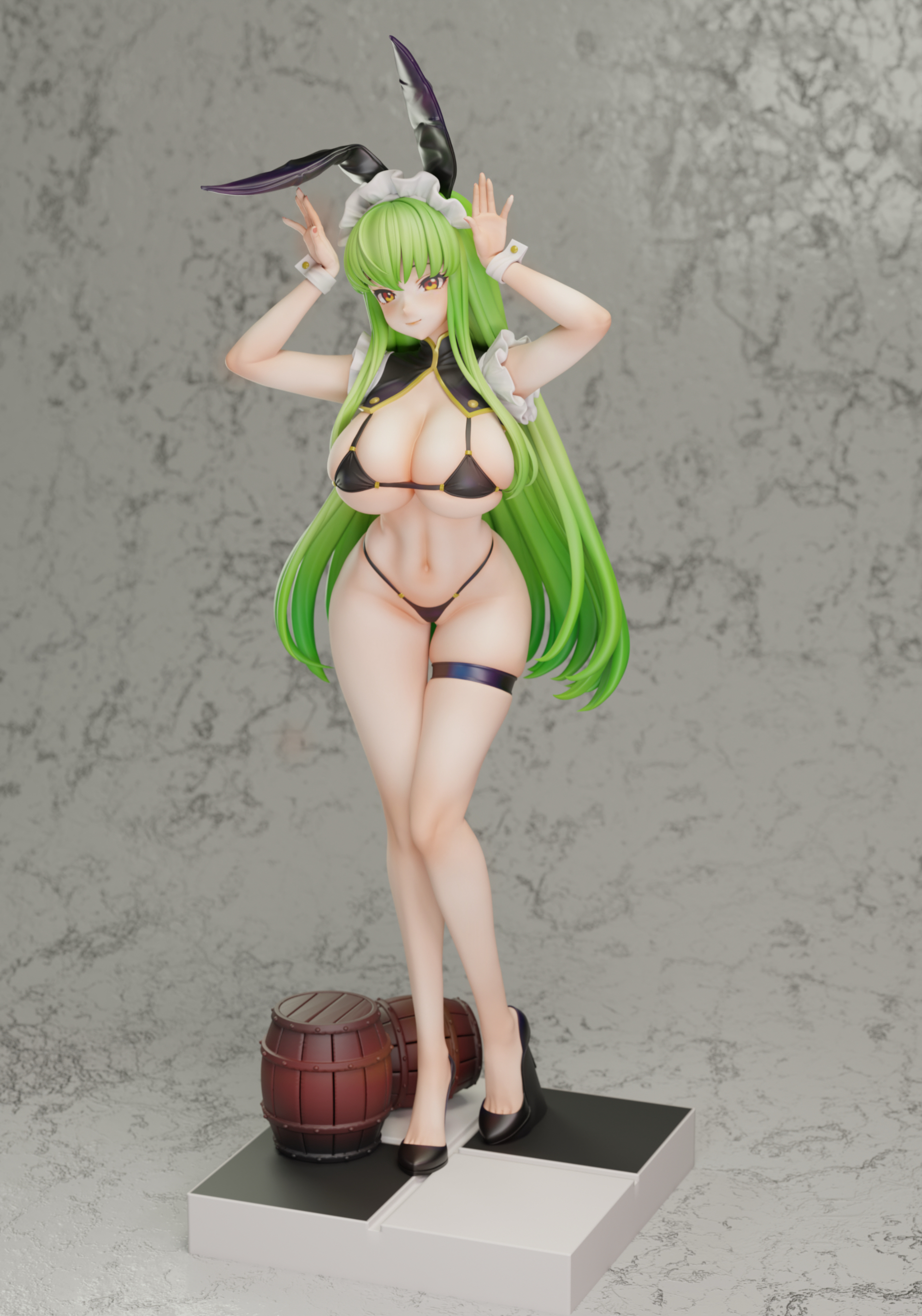 【Pre-sale】1/6 Scale Bar Bunny Girl C.C.-Green tea-studio