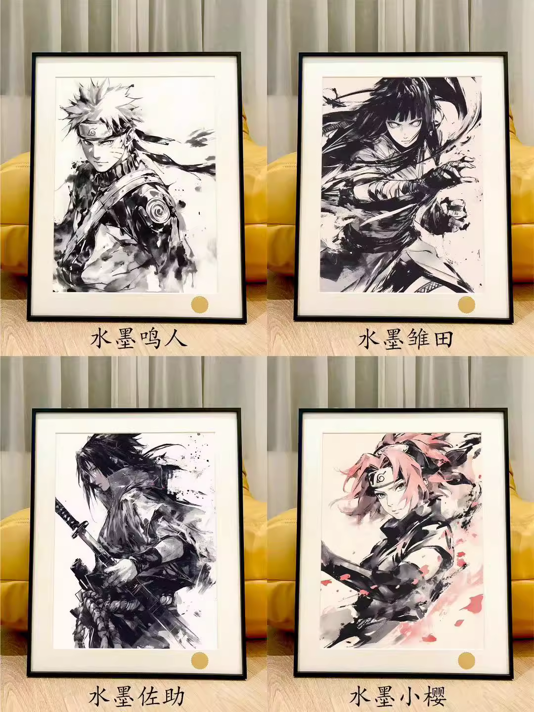 【Pre-sale】Decorative Painting of Uzumaki Naruto, Sasuke, Sakura and Hyūga Hinata-XingKong Studio