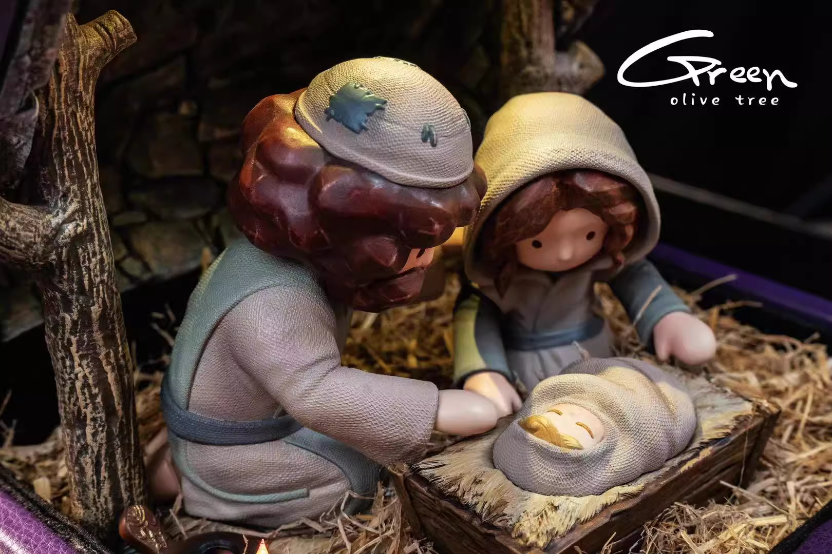【Pre-sale】Christmas Story Nativity Music box-Green Olive Tree Studio
