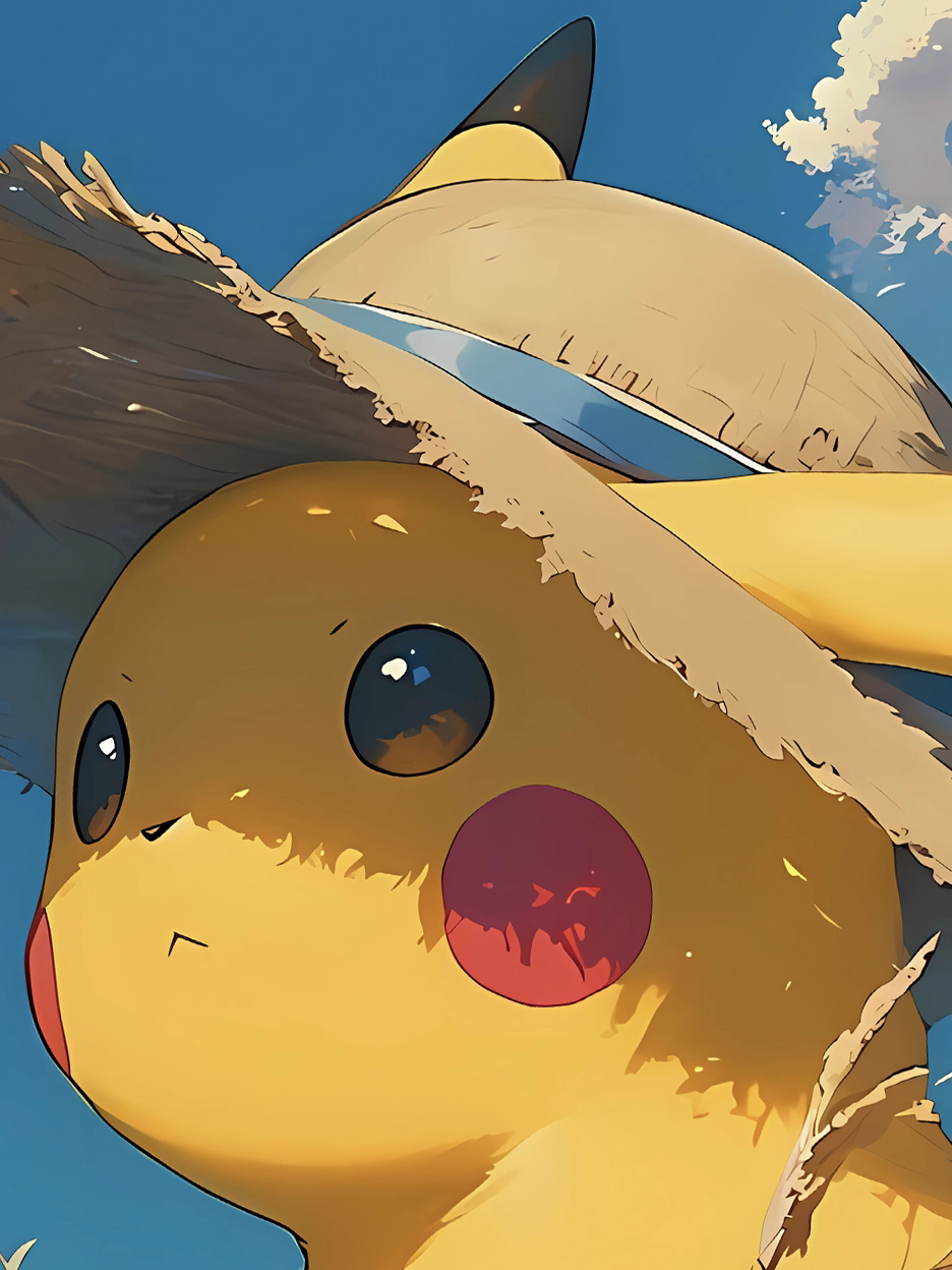 【Pre-sale】Decorative Painting of Straw Hat Pikachu-XingKong Studio
