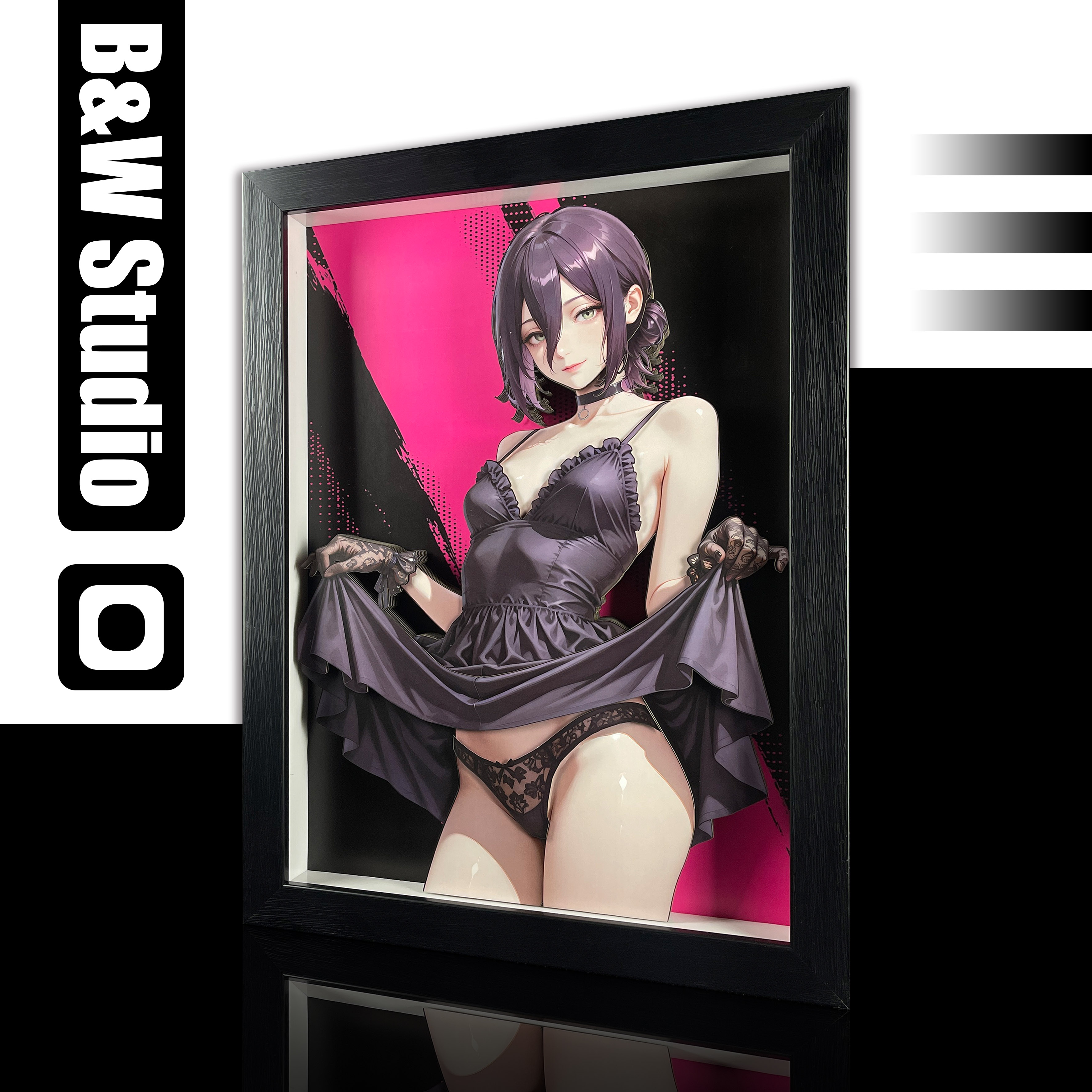 【Pre-sale】Decorative Painting of Reze-Black and White Studio