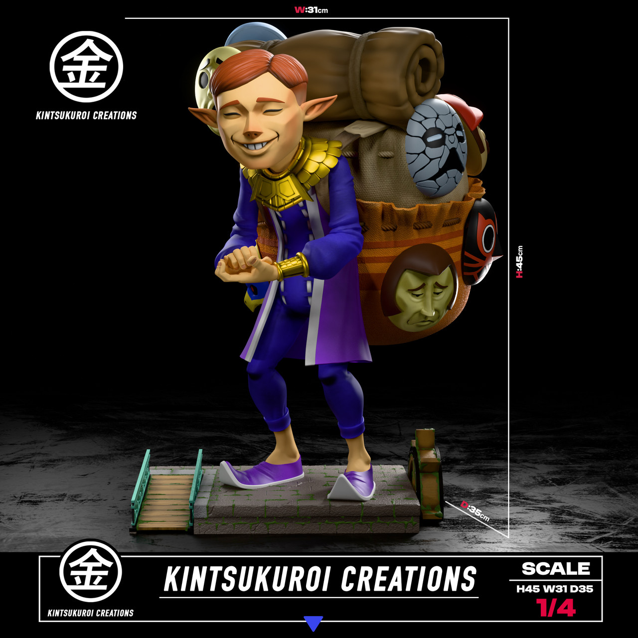 【Pre-sale】1/4 Scale Happy and Angry Mask Salesman-Kintsukuroi Creations Studio