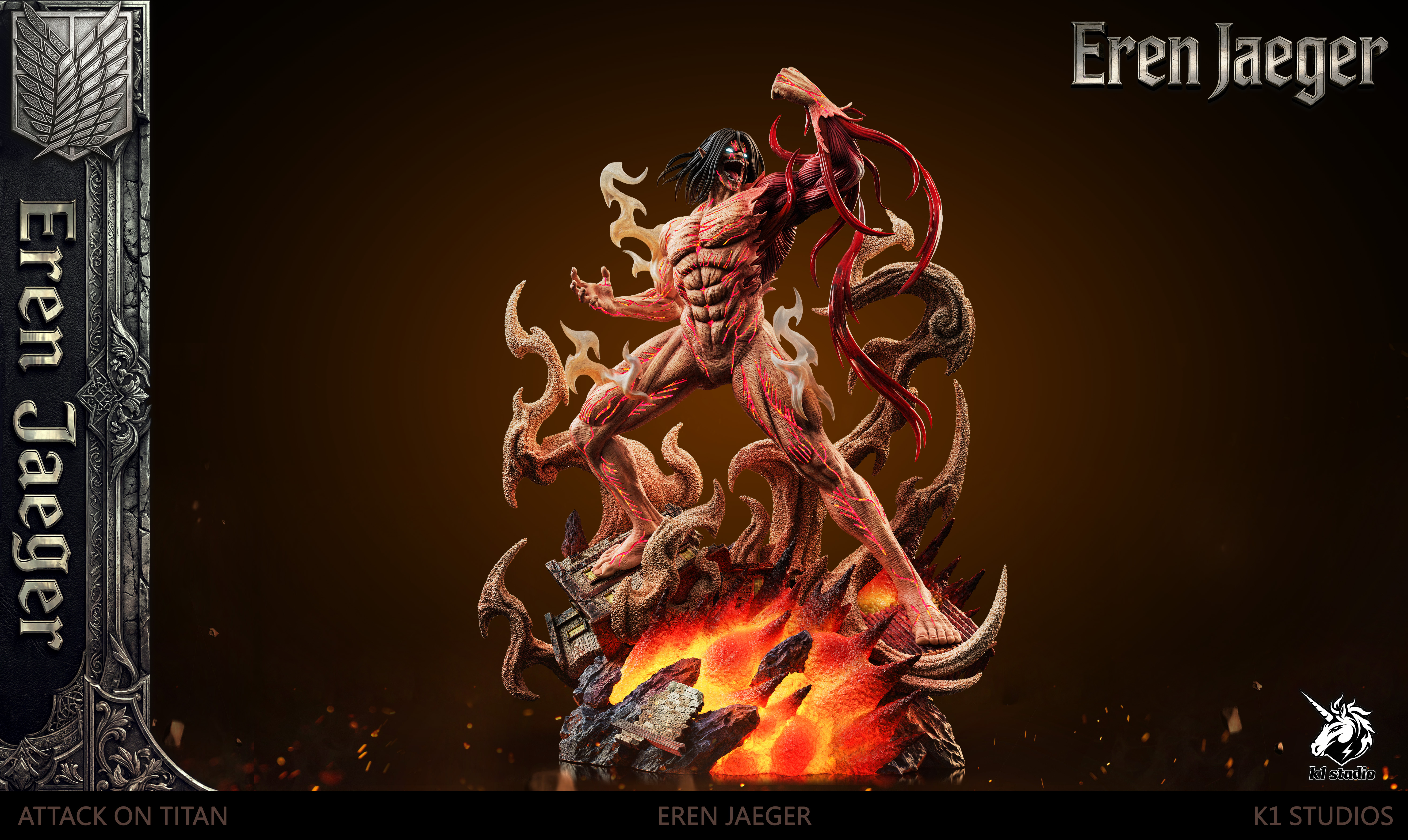 【Pre-sale】1/6 Scale Eren Jaeger with LED-K1 Studio