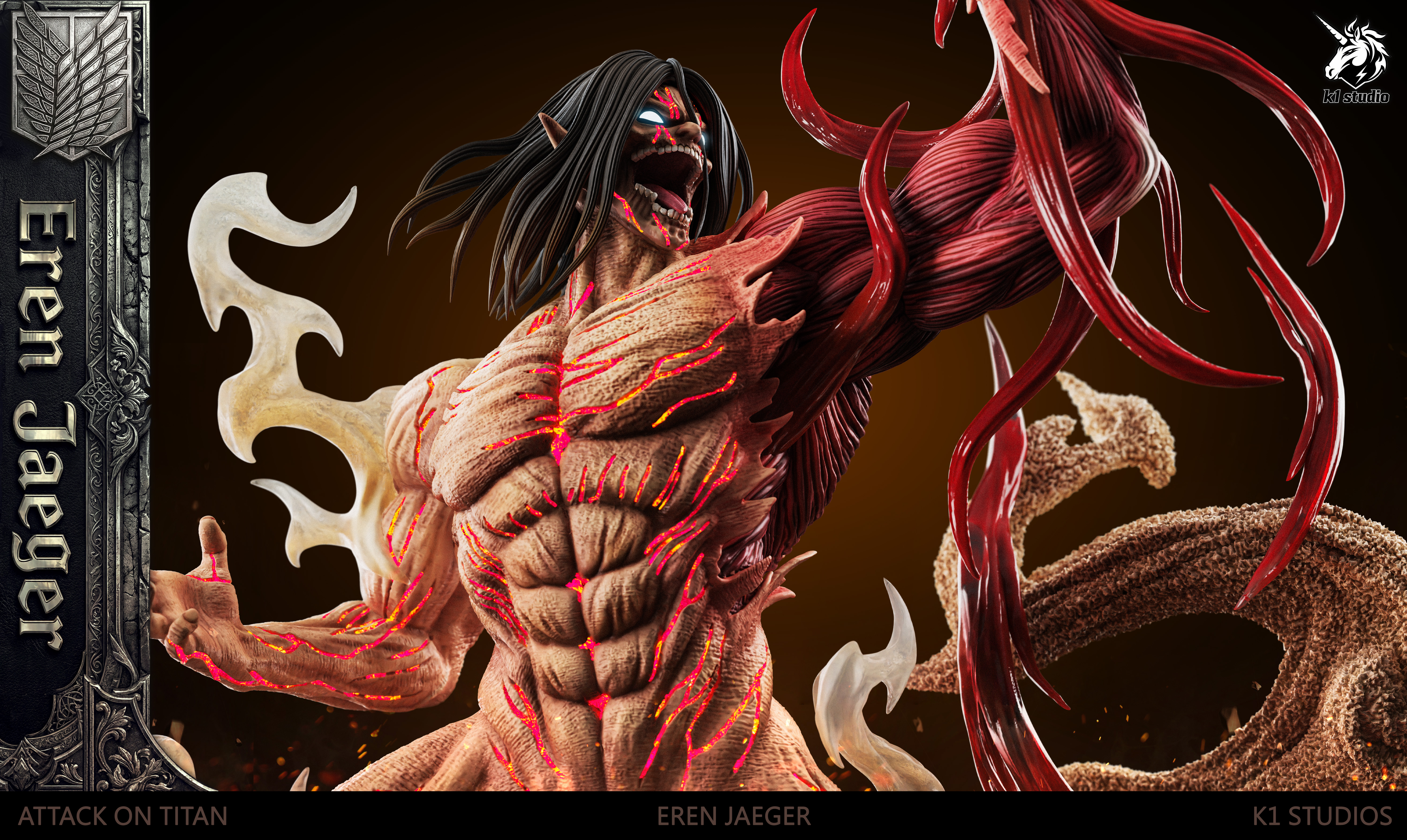 【Pre-sale】1/6 Scale Eren Jaeger with LED-K1 Studio