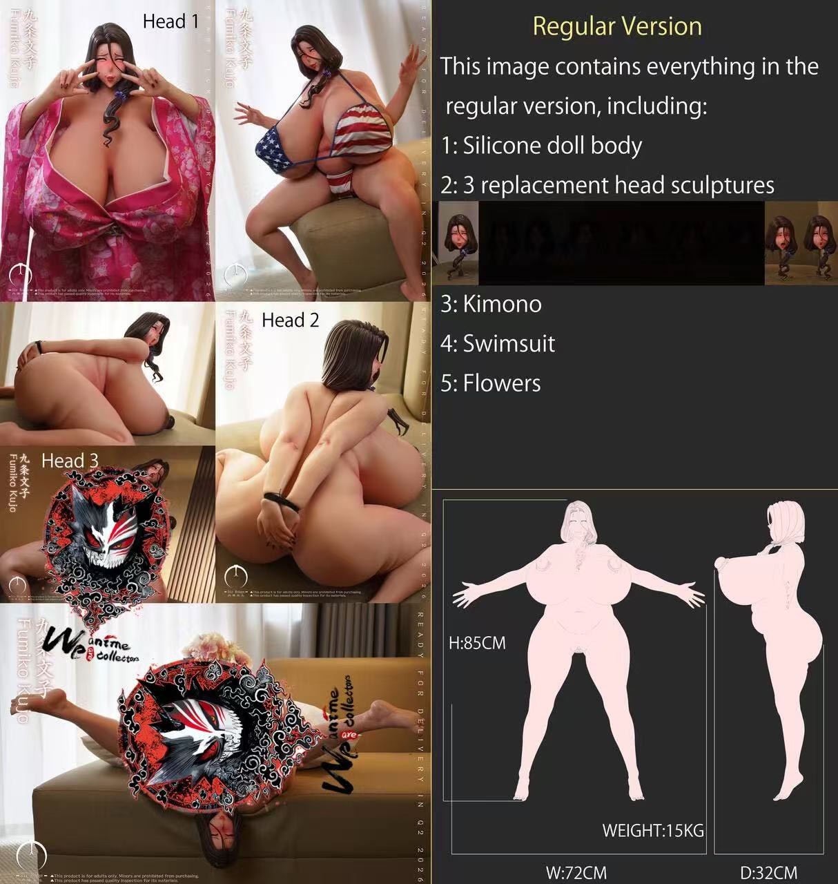 【Pre-sale】1/2 Scale Fumiko kujo Silicon Doll-Sir Rouge Studio