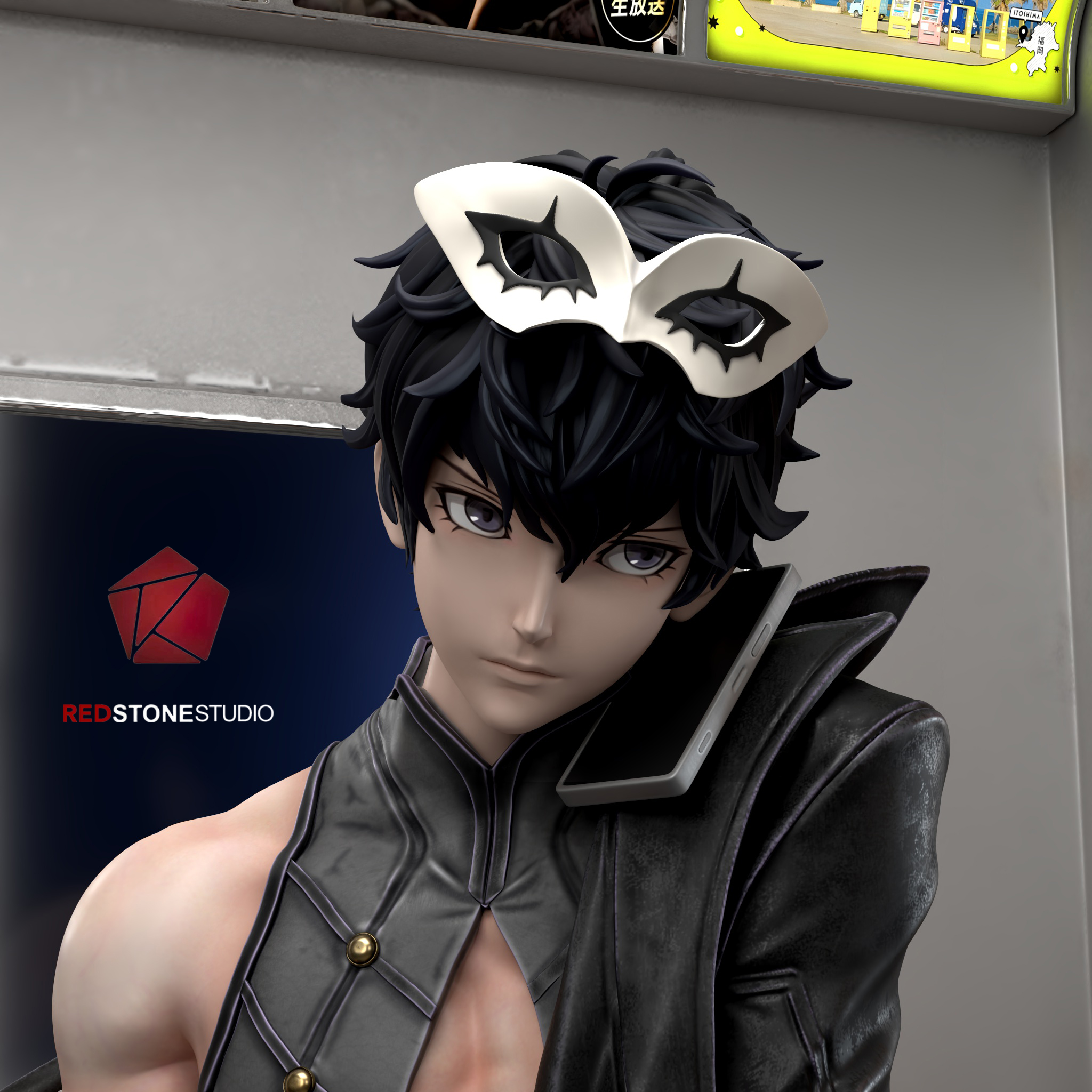 ペルソナスタジオ　胡桃割り Sold out】1/6 Scale JOKER-Persona 5-Red Stone Studio